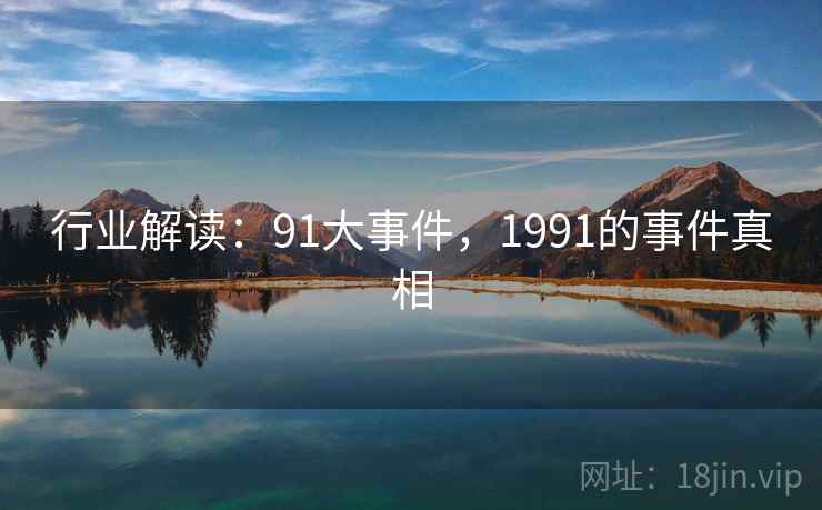 行业解读:91大事件,1991的事件真相