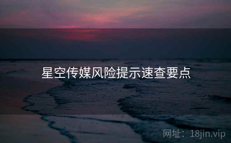 星空传媒风险提示速查要点