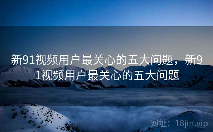新91视频用户最关心的五大问题,新91视频用户最关心的五大问题