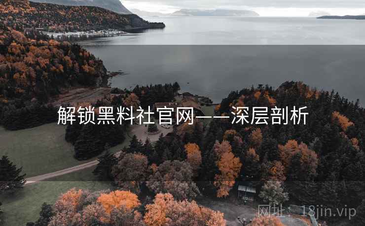 解锁黑料社官网——深层剖析