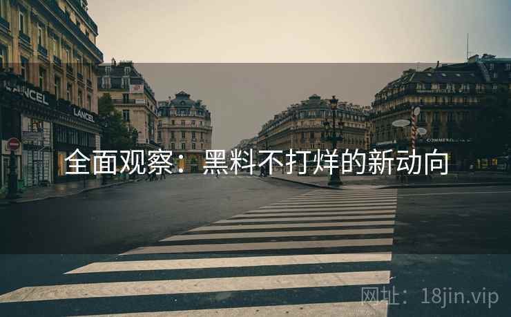 全面观察:黑料不打烊的新动向