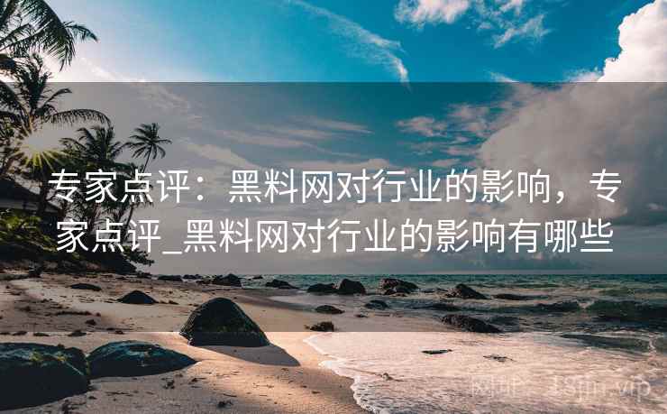 专家点评:黑料网对行业的影响,专家点评_黑料网对行业的影响有哪些