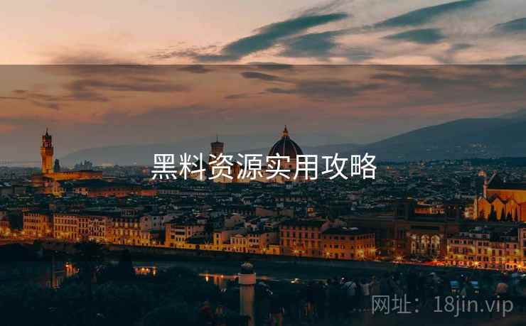 黑料资源实用攻略