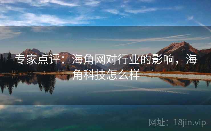 专家点评:海角网对行业的影响,海角科技怎么样